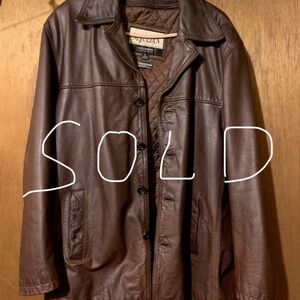 -SOLD- Wilson M. Julian Men's Brown Leather Jacket
